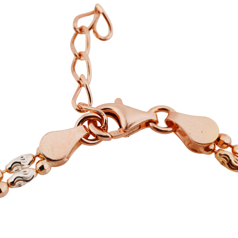 Rose silver Bead drop bracelet - Image 6