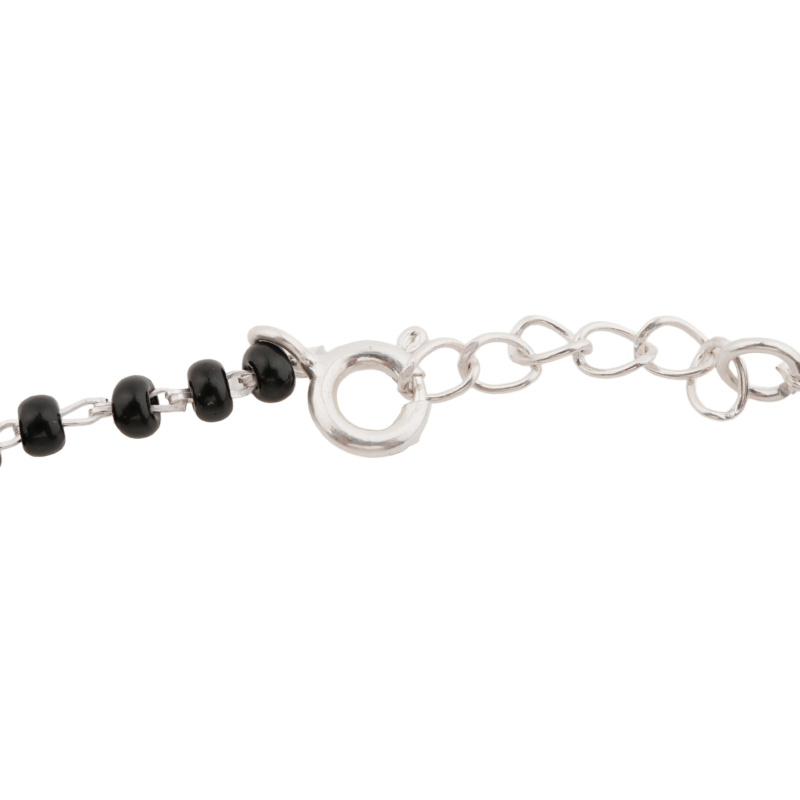Beaded Silver Anklet - Image 5