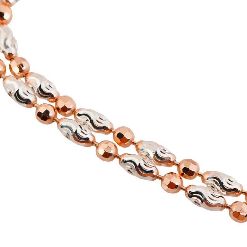 Rose silver Bead drop bracelet - Image 4