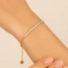 Gold Plated Solitaire Bracelet