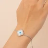 Silver adjustable evil eye Bracelet