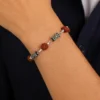 Silver Damru Rudraksh Bracelet