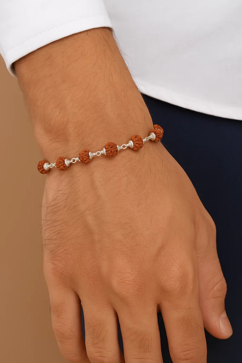 Silver Rudraksh Bracelet