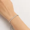 Silver Solitaire Adjustable bracelet
