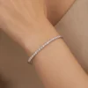 Silver Solitaire Lock bangle (3mm)