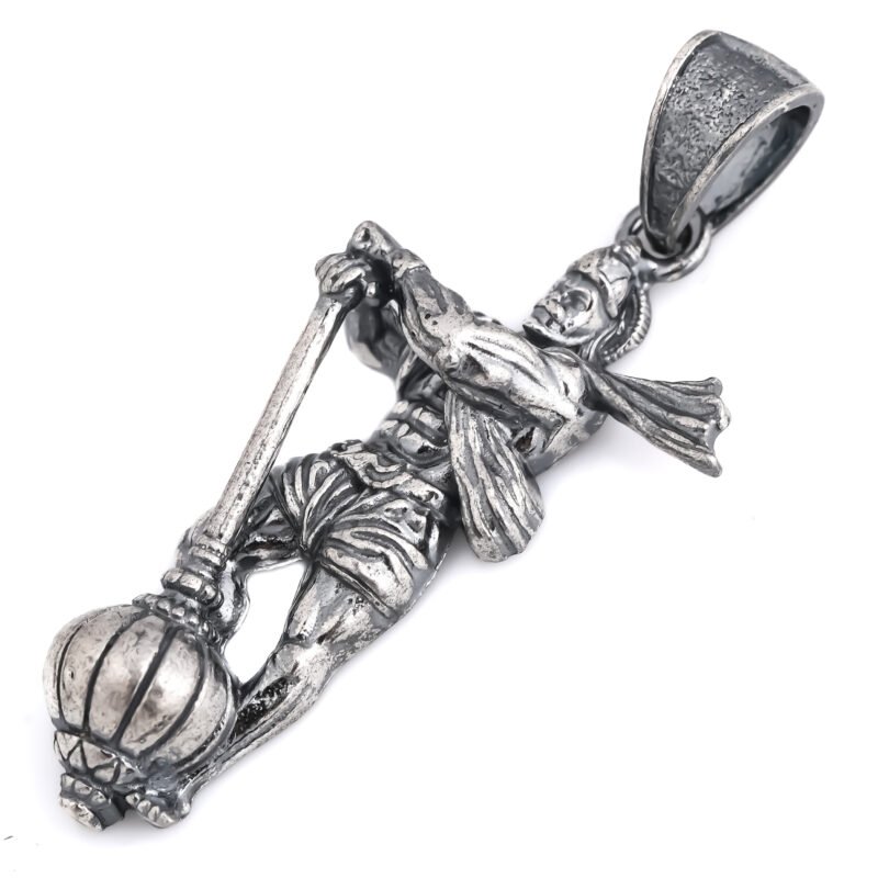 Silver Oxidised Hanuman ji Pendant - Image 4
