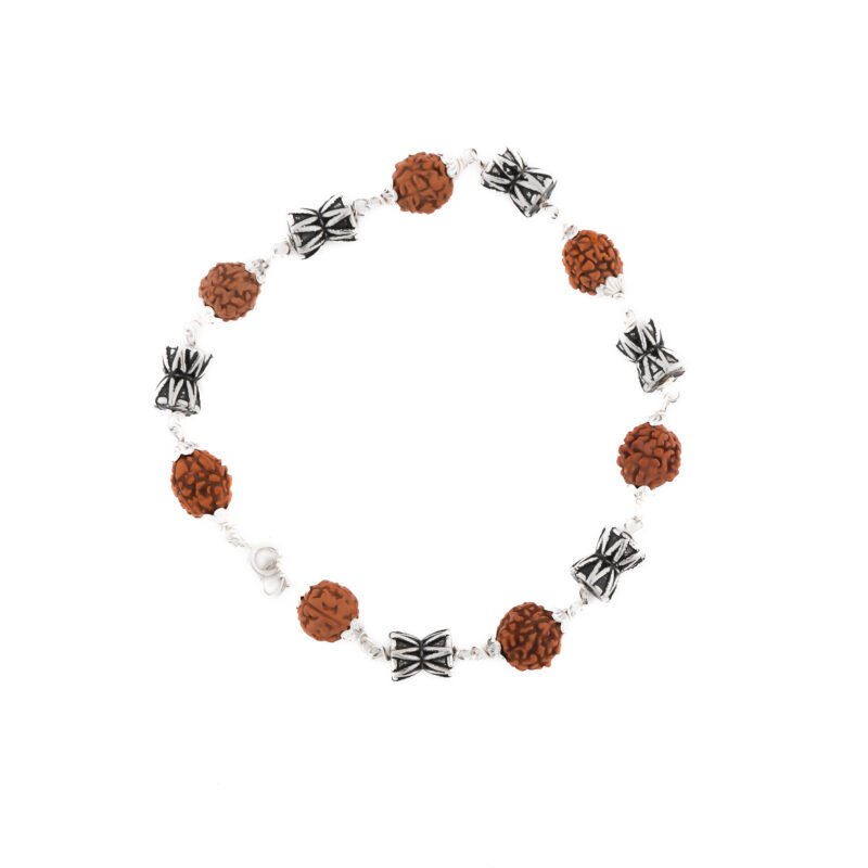 Silver Damru Rudraksh Bracelet - Image 5