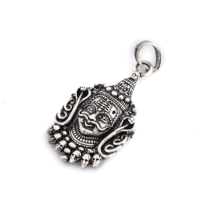 Silver Oxidised shivji Pendant - Image 5