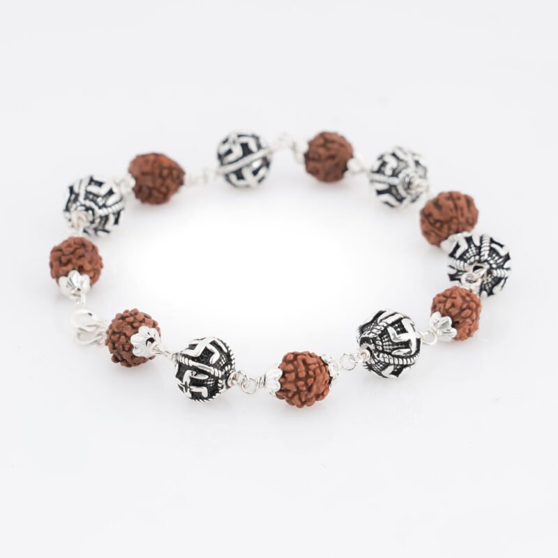 Rudraksh Swastik Bracelet - Image 4