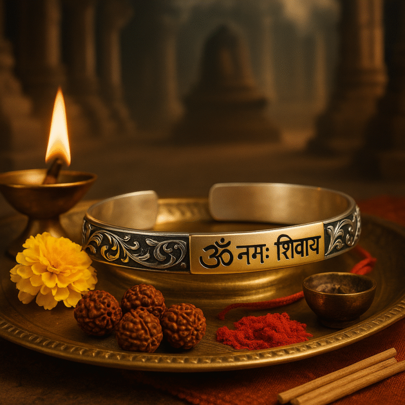 Oxidised Adjustable Shiv ji kada - Image 4
