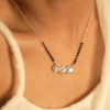 Pure 925 Silver Triple Solitaire mangalsutra with earrings