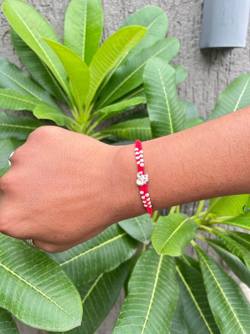 Om Rakhi – Sacred Red Thread with Divine ॐ Charm for Brother