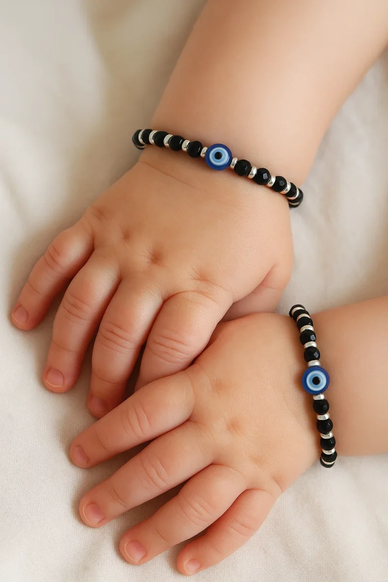 Silver Evil eye Baby Nazaria