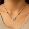 Pure 925 silver Butterfly Mangalsutra with rose plating